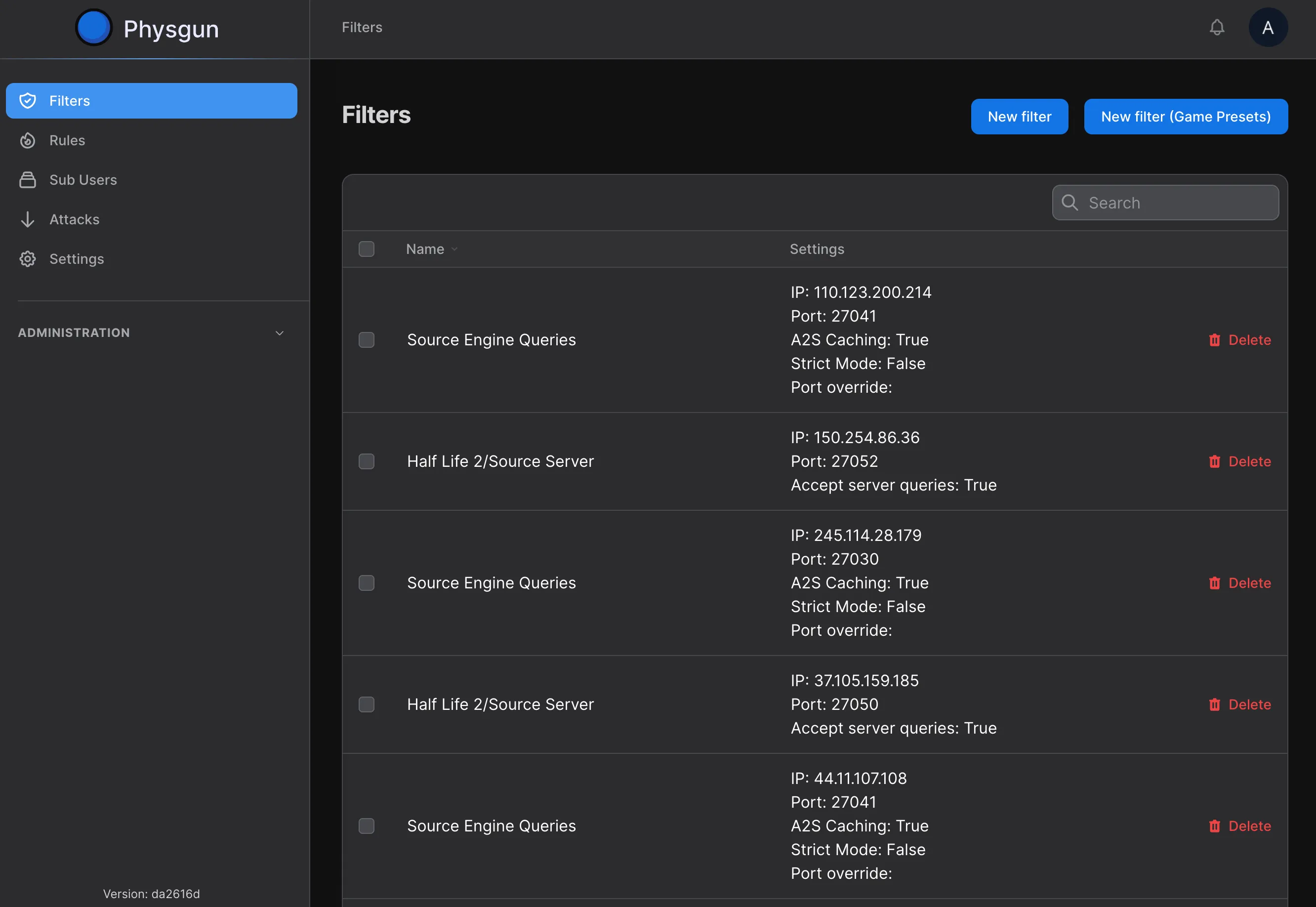 Physgun DDoS Protection Portal